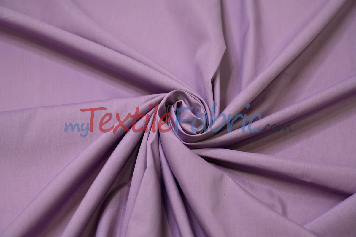 Polyester Cotton Broadcloth Fabric | 60" Wide | Solid Colors | Continuous Yards | Multiple Colors |