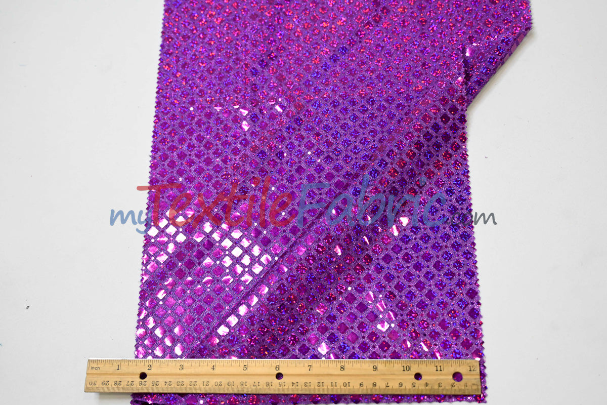 Holographic Shimmer Sequins Fabric | Lightweight & Flowy | 45” Wide | Dazzling Sparkle for Apparel & Costumes