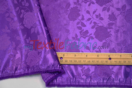 Satin Jacquard - Satin Flower Brocade - Sample Swatch 3x3