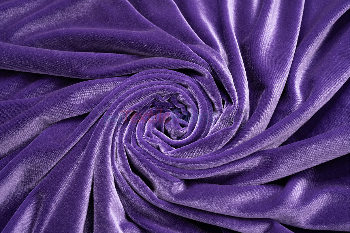 Soft and Plush Stretch Velvet Fabric | Stretch Velvet Spandex | 58" Wide | Spandex Velour for Apparel, Costume, Cosplay, Drapes |