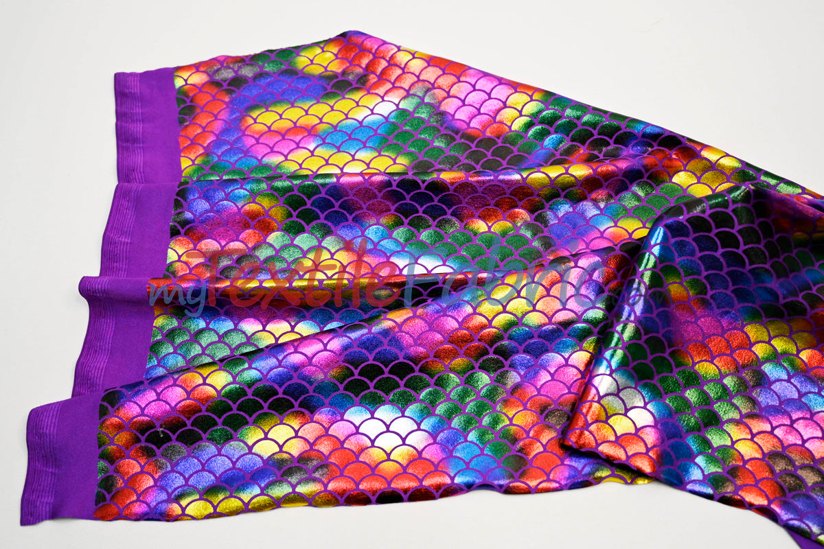 4 Way Stretch Dancewear Fabric | Paradise Mermaid Hologram Spandex | 58/60" Wide | Multiple Colors |