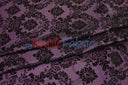 Damask Flocking Taffeta | Flocking Velvet Damask on Taffeta Fabric | 60" Wide | Curtains, Apparel, Cosplay, Costume, Decor | Fabric mytextilefabric Yards Light Plum Damask 