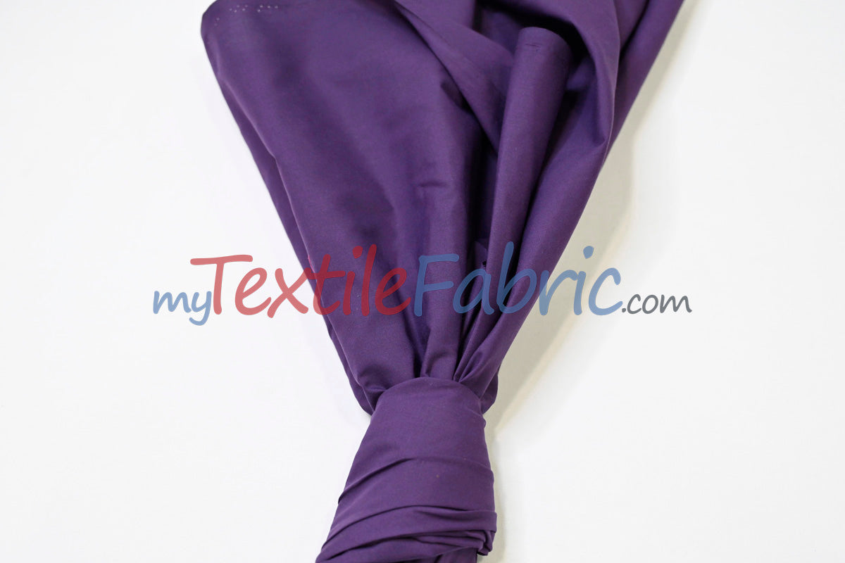 Polyester Cotton Broadcloth Fabric | 60" Wide | Solid Colors | Continuous Yards | Multiple Colors |