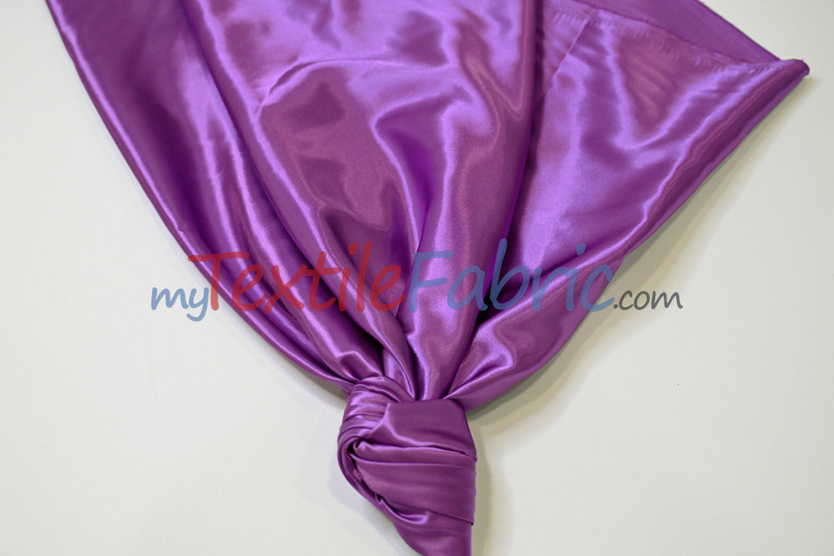 Stretch Charmeuse Satin Fabric | Soft Silky Satin Fabric | 96% Polyester 4% Spandex | Multiple Colors | Yards & Bolts