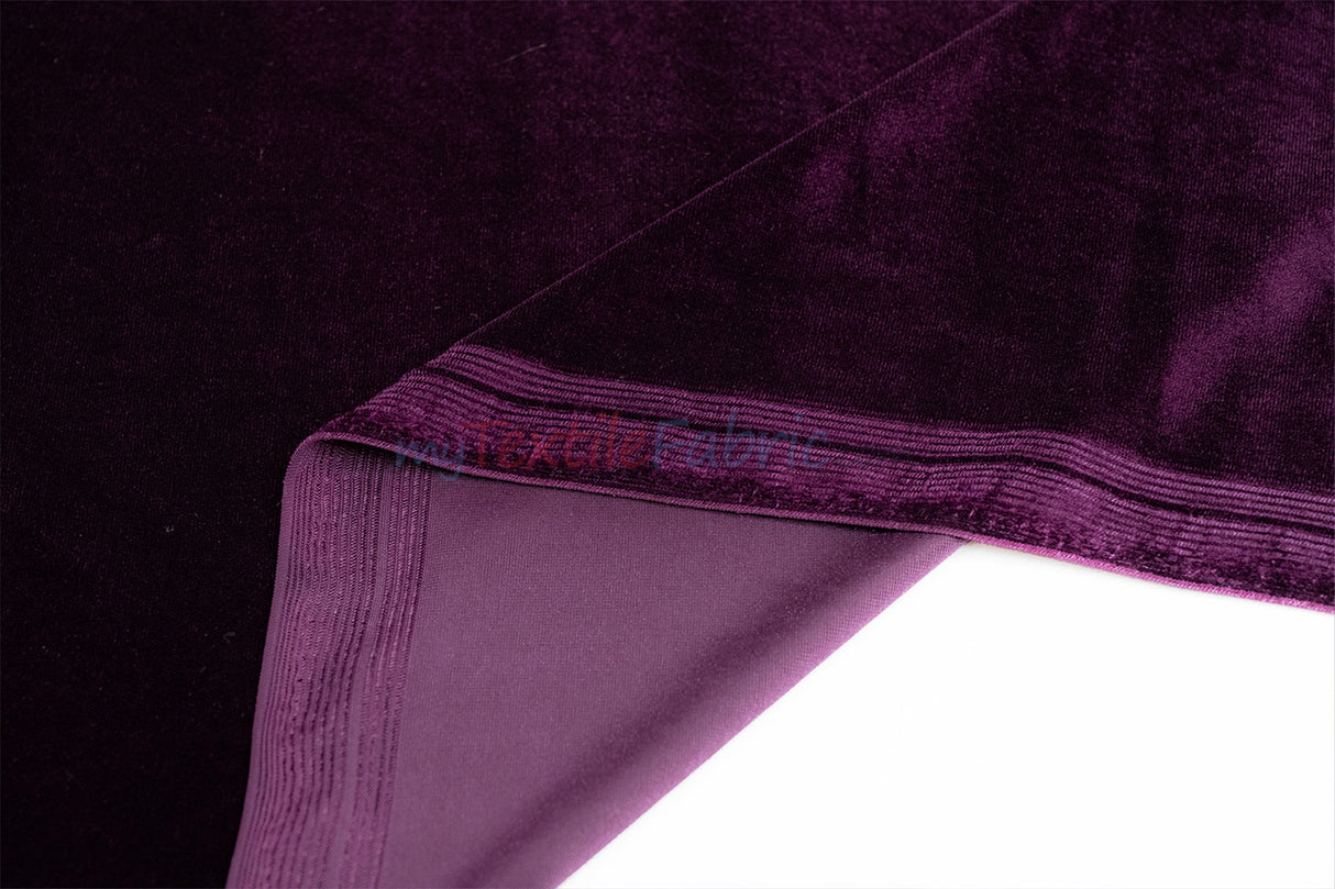 Soft and Plush Stretch Velvet Fabric | Stretch Velvet Spandex | 58" Wide | Spandex Velour for Apparel, Costume, Cosplay, Drapes |