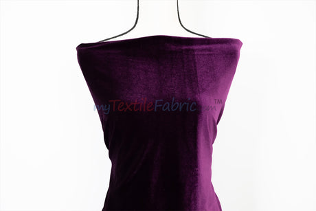 Soft and Plush Stretch Velvet Fabric | Stretch Velvet Spandex | 58" Wide | Spandex Velour for Apparel, Costume, Cosplay, Drapes |