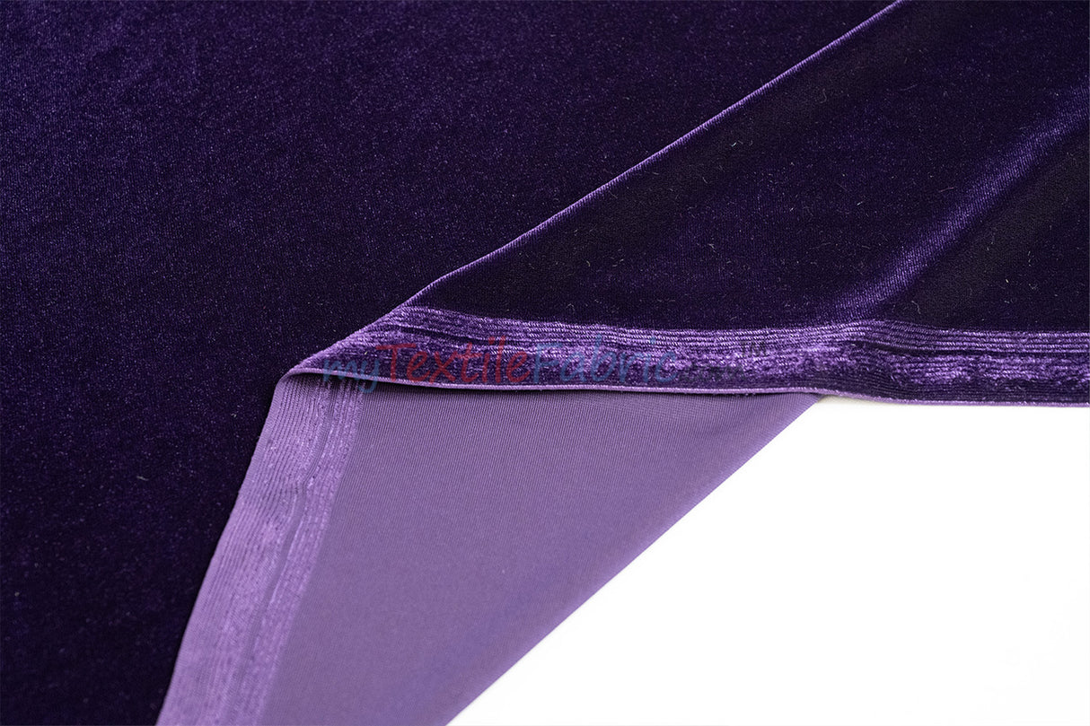 Soft and Plush Stretch Velvet Fabric | Stretch Velvet Spandex | 58" Wide | Spandex Velour for Apparel, Costume, Cosplay, Drapes |