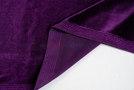 Soft and Plush Stretch Velvet Fabric | Stretch Velvet Spandex | 58" Wide | Spandex Velour for Apparel, Costume, Cosplay, Drapes |