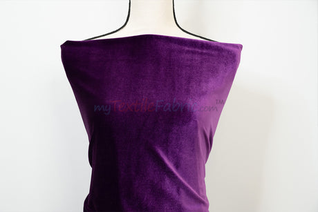 Soft and Plush Stretch Velvet Fabric | Stretch Velvet Spandex | 58" Wide | Spandex Velour for Apparel, Costume, Cosplay, Drapes |