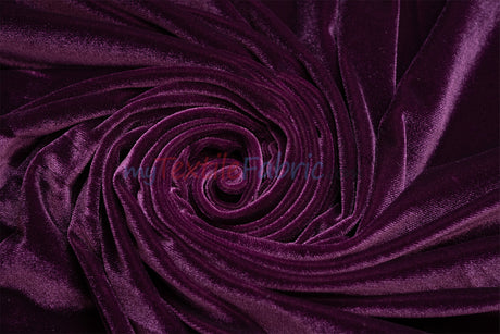 Soft and Plush Stretch Velvet Fabric | Stretch Velvet Spandex | 58" Wide | Spandex Velour for Apparel, Costume, Cosplay, Drapes |