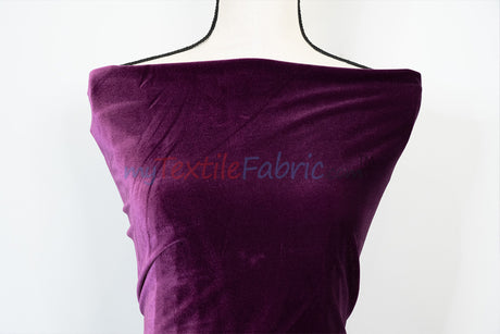 Soft and Plush Stretch Velvet Fabric | Stretch Velvet Spandex | 58" Wide | Spandex Velour for Apparel, Costume, Cosplay, Drapes |