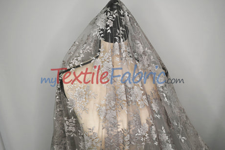 Chantilly Lace Fabric | 52” Wide | Elegant Floral Lace for Bridal & Formalwear