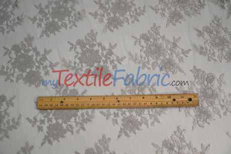 Chantilly Lace Fabric | 52” Wide | Elegant Floral Lace for Bridal & Formalwear