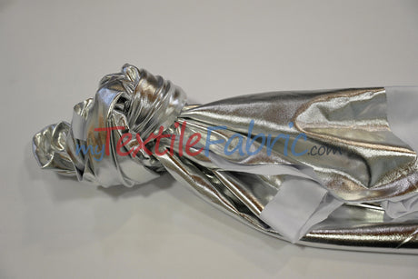 Metallic Foil Spandex Lame | Stretch Metallic Lame | Spandex Lame Fabric | All Over Foil on Stretch Knit | 60" Wide |