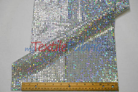 Holographic Mini Square Sequins | 45” Wide | Lightweight Sequin Fabric for Costumes & Apparel
