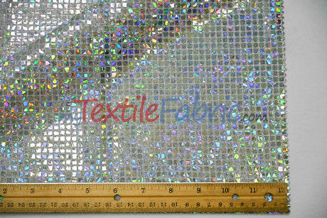 Holographic Mini Square Sequins | 45” Wide | Lightweight Sequin Fabric for Costumes & Apparel