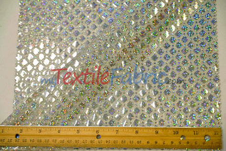 Holographic Shimmer Sequins Fabric | Lightweight & Flowy | 45” Wide | Dazzling Sparkle for Apparel & Costumes