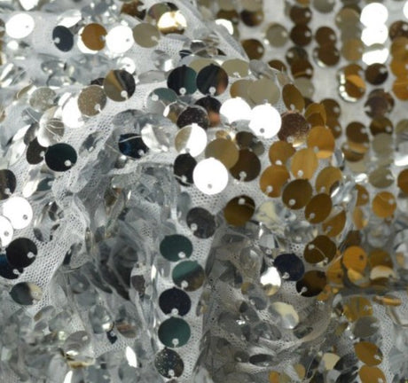 New York Dazzle Sequins Fabric | 6mm Sequins Fabric | 52" Wide | Multiple Colors |