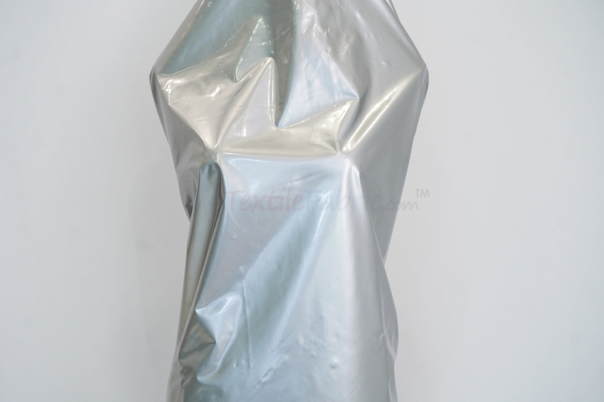 Shiny Stretch Patent Vinyl Fabric | 94% Polyester, 6% Spandex | 55" Wide | Glossy & Flexible Material for Fashion and Crafts