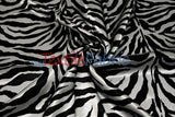 Animal Zebra Satin Fabric | Soft Satin Zebra Charmeuse Fabric | 60" Wide | Multiple Colors |