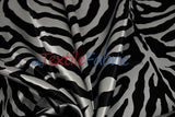Animal Zebra Satin Fabric | Soft Satin Zebra Charmeuse Fabric | 60" Wide | Multiple Colors |