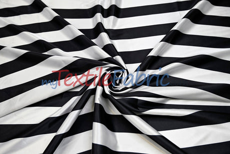 2" Stripe Satin Fabric | Soft Satin Stripe Charmeuse Fabric | 60" Wide | Multiple Colors |