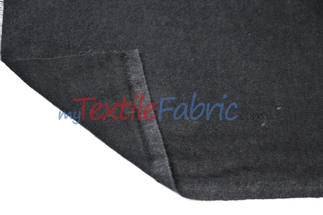 100% Cotton Black Flannel Fabric by the Continuous Yard | 60" Wide | Black Cotton Flannel |