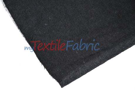 100% Cotton Black Flannel Fabric by the Continuous Yard | 60" Wide | Black Cotton Flannel |