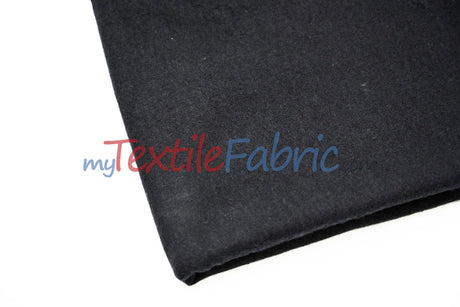 100% Cotton Black Flannel Fabric by the Continuous Yard | 60" Wide | Black Cotton Flannel |