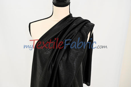 Metallic Stretch Slinky Fabric by the Yard | 58” Wide | 2 Way Stretch | Multiple Colors