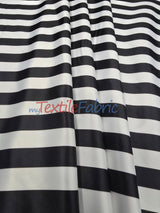 1" Stripe Satin Print | Dull Satin Print | 58/60" Wide | Stripe Satin Print Fabric | 3 Colors |