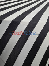 1" Stripe Satin Print | Dull Satin Print | 58/60" Wide | Stripe Satin Print Fabric | 3 Colors |