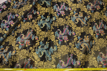 Load image into Gallery viewer, New Oriental Dragon Brocade | Chinese Oriental Dragon Brocade | 45&quot; Wide | Chinese Brocade Fabric | Fabric mytextilefabric Yards Black 