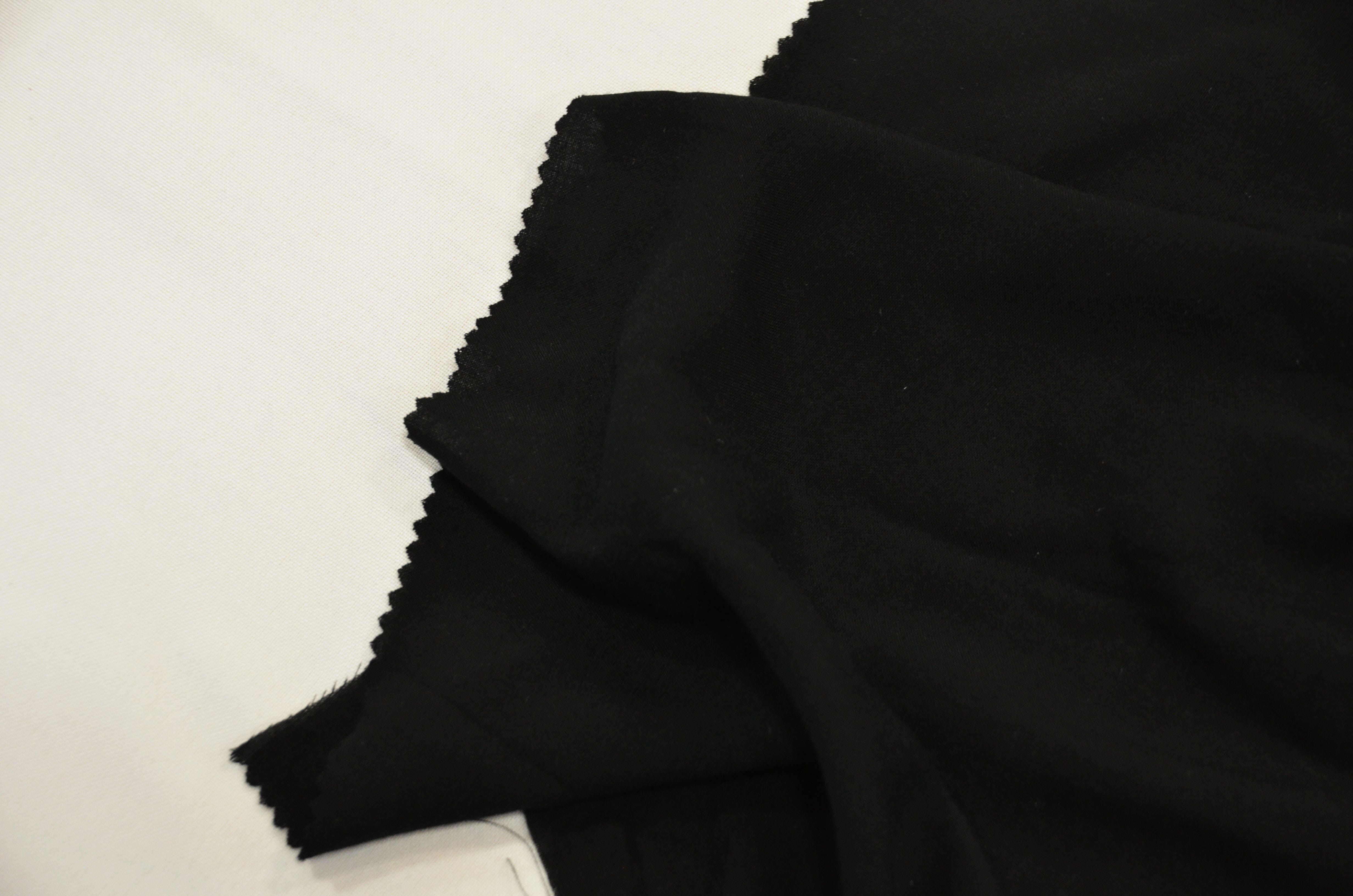 Rayon Challis Fabric | White and Black Rayon Challis | 57/58" | 100% Rayon | Fabric mytextilefabric Yards Black 