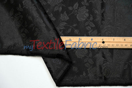 Satin Jacquard | Satin Flower Brocade | 60" Wide | Wholesale Bolt 65 Yards |