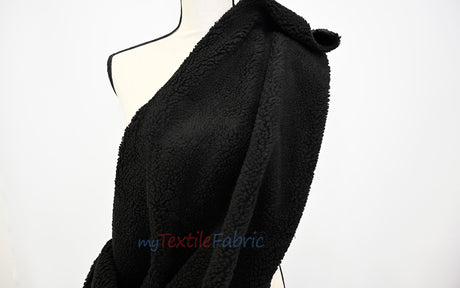 Sherpa Fleece Fabric | Soft Plush Faux Shearling | Cozy Insulating Fabric by the Yard