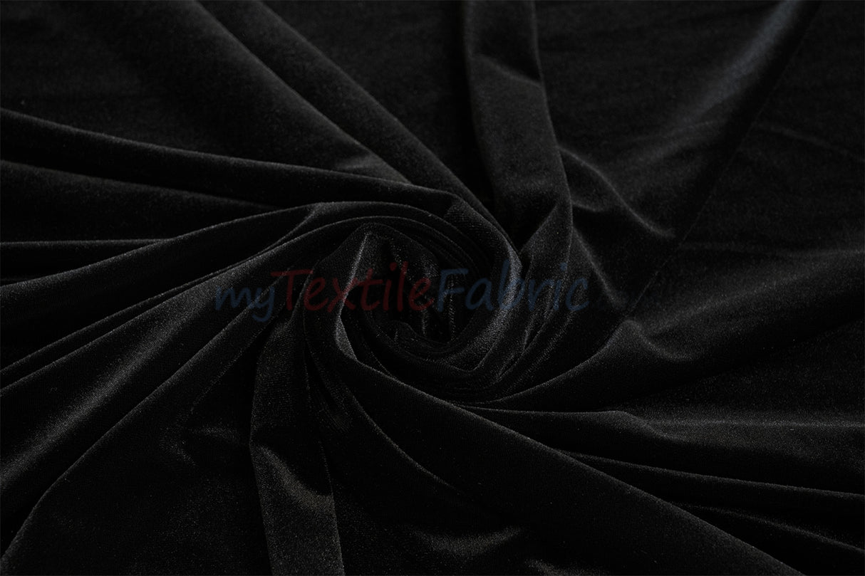 Soft and Plush Stretch Velvet Fabric | Stretch Velvet Spandex | 58" Wide | Spandex Velour for Apparel, Costume, Cosplay, Drapes |