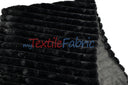 Striped Rabbit Fur Fabric by the Yard | Ultra-Soft Plush Faux Fur | 64/66” Wide | Available in Multiple Colors