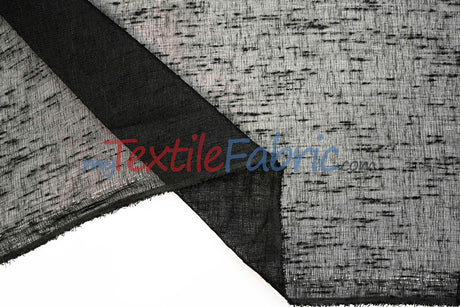 Swiss Sheer Fabric | Linen-Look Sheer Drapery | 130″ Wide | Event & Home Curtains | Available in 15 Colors