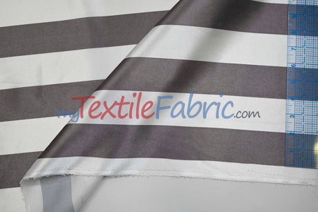 2" Stripe Satin Fabric | Soft Satin Stripe Charmeuse Fabric | 60" Wide | Multiple Colors |