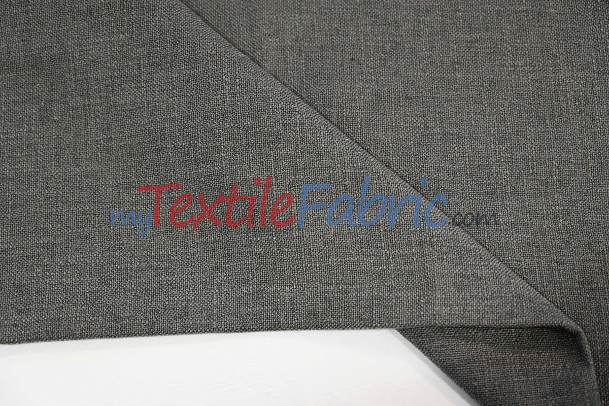 Luxe Linen Fabric | Durable Polyester-Linen Blend | 60" Wide | Upholstery & Apparel & Tablecloth |