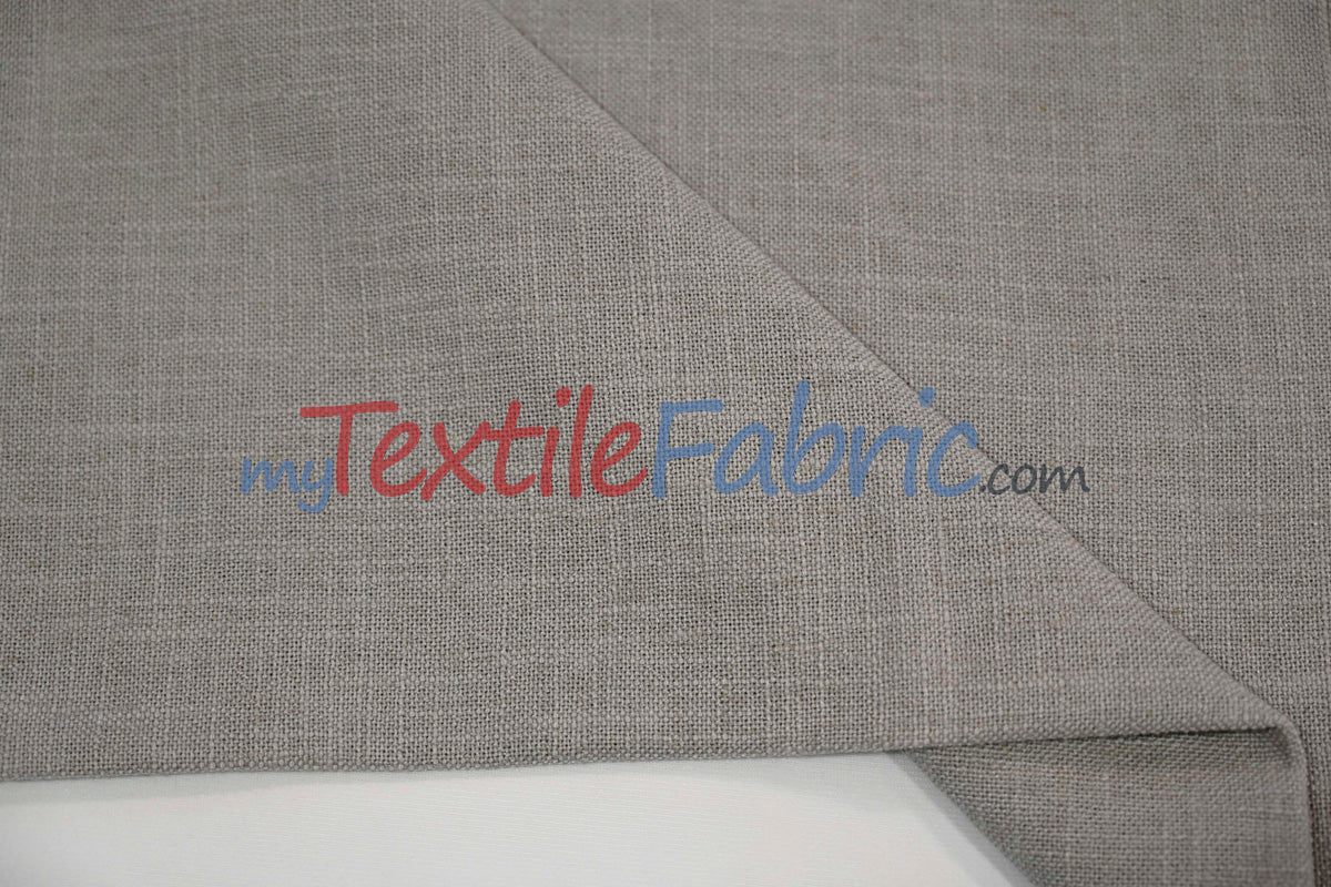 Luxe Linen Fabric | Durable Polyester-Linen Blend | 60" Wide | Upholstery & Apparel & Tablecloth |