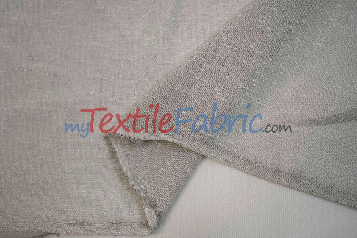 Swiss Sheer Fabric | Linen-Look Sheer Drapery | 130″ Wide | Event & Home Curtains | Available in 15 Colors