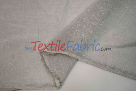 Swiss Sheer Fabric | Linen-Look Sheer Drapery | 130″ Wide | Event & Home Curtains | Available in 15 Colors