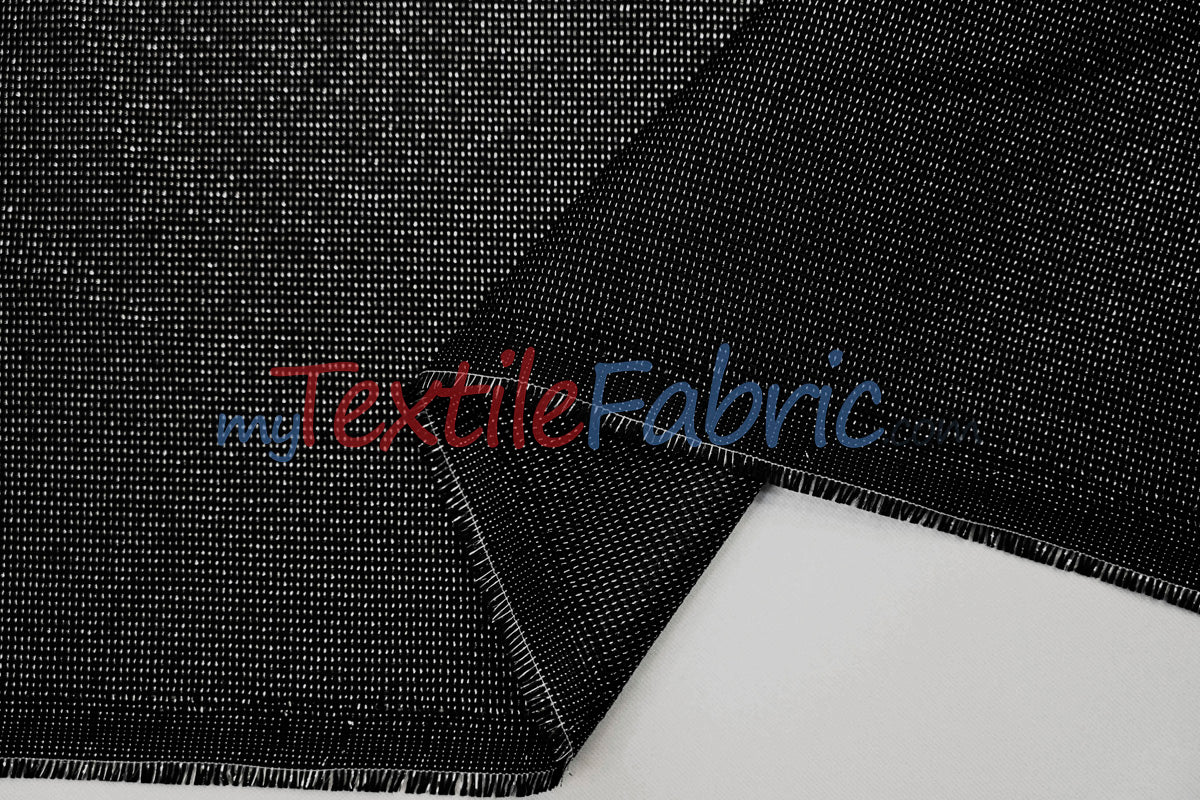 Metallic Vintage Linen Fabric | Imitation Burlap with Metallic Foil | 60" Wide | Washable Burlap Fabric for Decor |