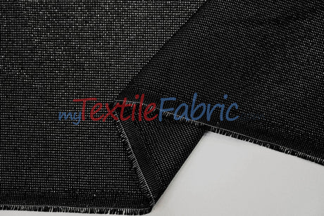 Metallic Vintage Linen Fabric | Imitation Burlap with Metallic Foil | 60" Wide | Washable Burlap Fabric for Decor |