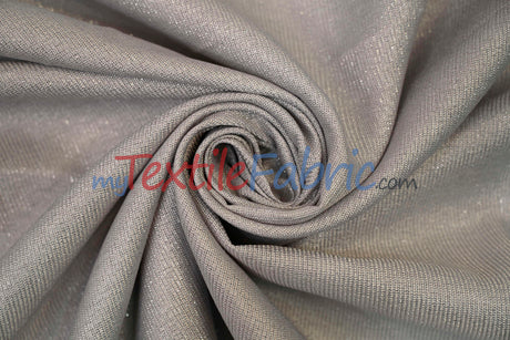 Metallic Vintage Linen Fabric | Imitation Burlap with Metallic Foil | 60" Wide | Washable Burlap Fabric for Decor |