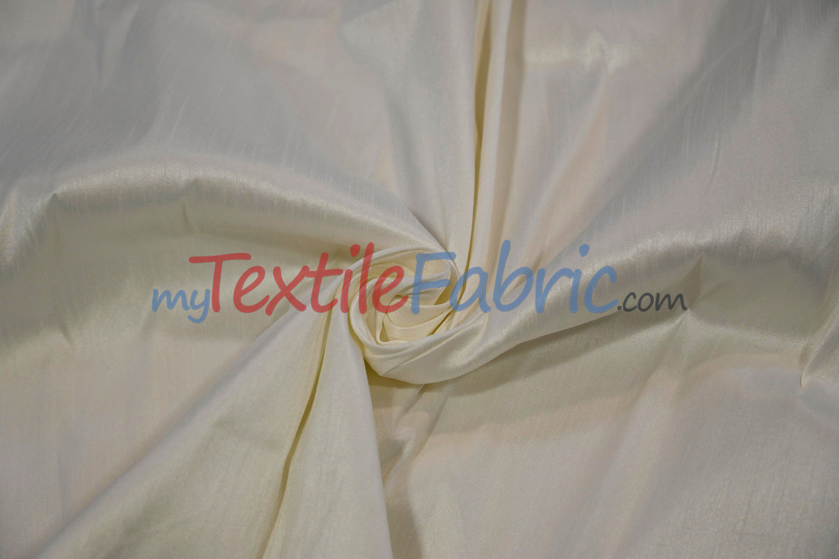 Polyester Silk Fabric - Faux Silk - Polyester Dupioni Fabric - Sample Swatch - 54&#34; Wide - Multiple Colors