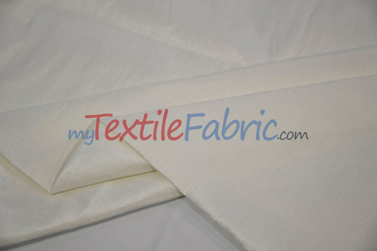 Polyester Silk Fabric - Faux Silk - Polyester Dupioni Fabric - Sample Swatch - 54&#34; Wide - Multiple Colors