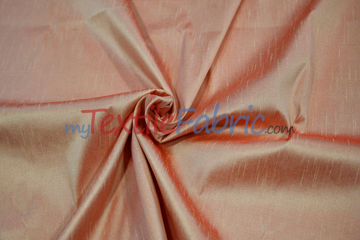 Polyester Silk Fabric - Faux Silk - Polyester Dupioni Fabric - Sample Swatch - 54&#34; Wide - Multiple Colors